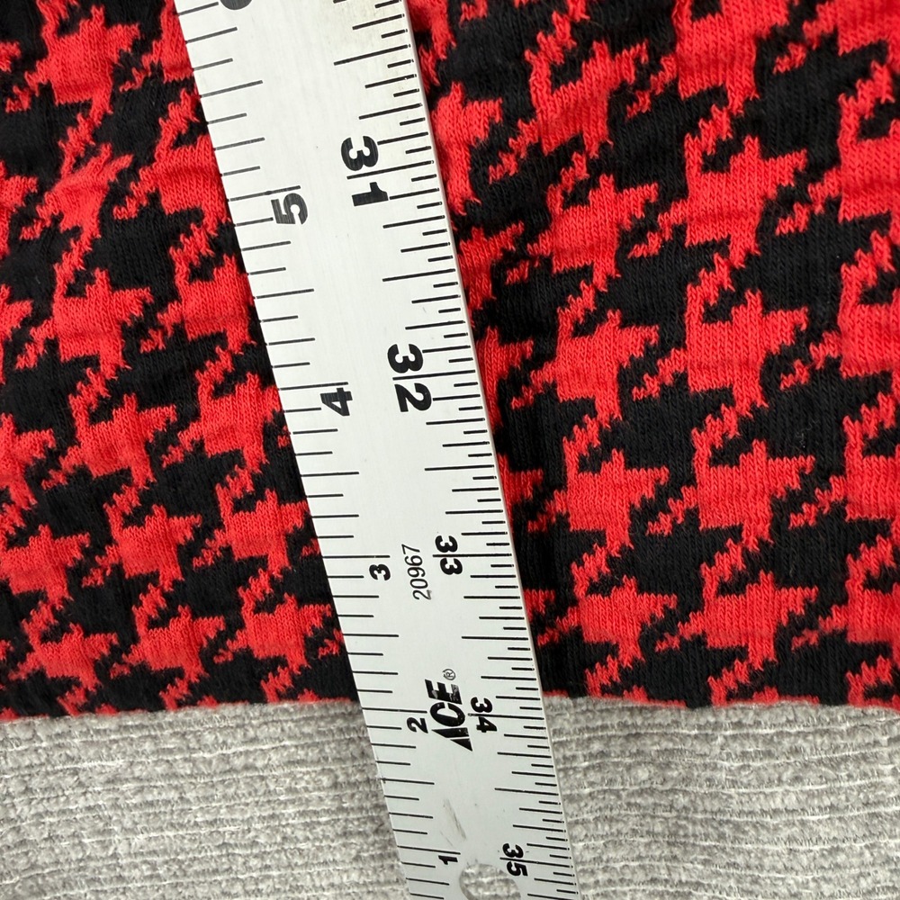 Lini Red Houndstooth Surplice Sleeveless‎ Sheath Dress Sz M Party Mini Cocktail - Picture 9 of 14